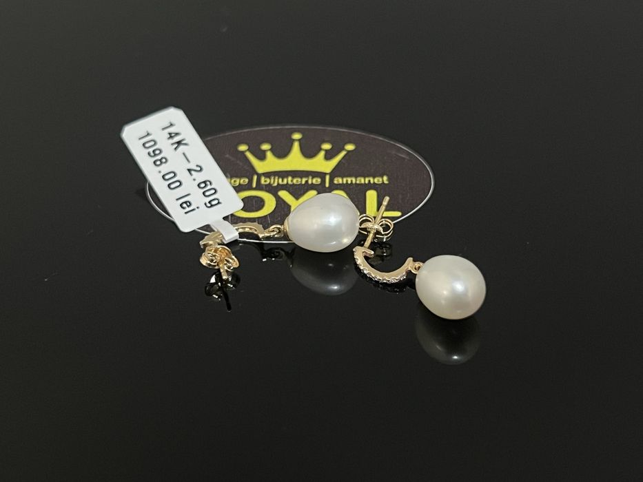 Bijuteria Royal CB : Cercei dama aur nou 14k 2,6gr