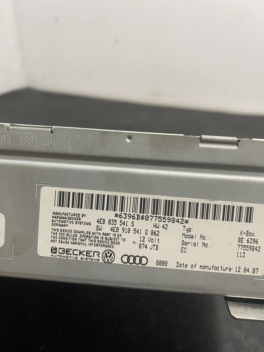 Modul radio amplificator Audi A8 D3 2003-2010 4E0035541 4E0910541Q