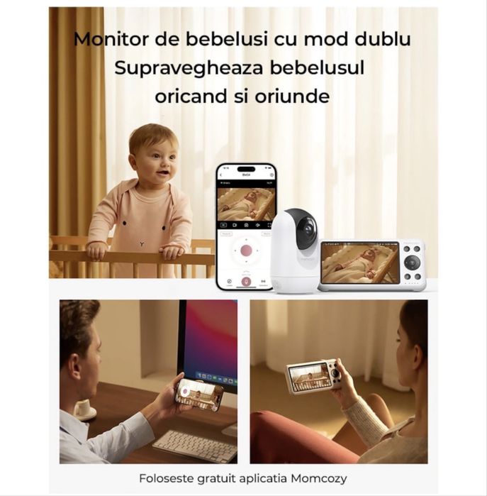 Camera supraveghere bebelus Momcozy BM04 | NOU, SIGILAT!