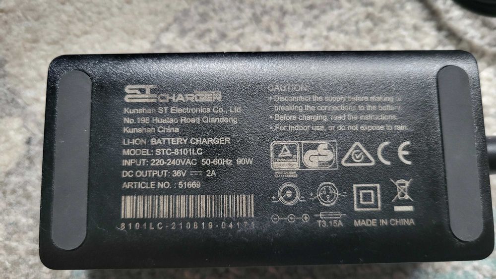 ST Incarcator Bicicleta 36V-2A cu 3 pini fuctional