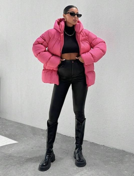Jachetă Geaca de iarnă modernă Roz XL