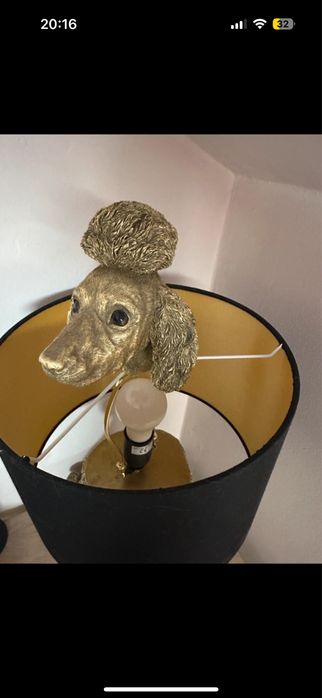 Clayre & Eef Table Lamp Dog Poodle