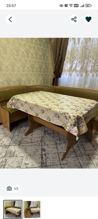 Ugalok stoli bilan sotiladi, stolini razmeri 120 m