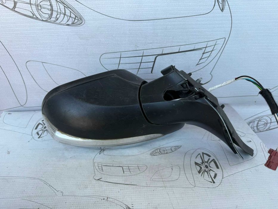 Oglindă Retrovizoare Stânga 4x3 Pini Peugeot 208 Hatchback 1611240480 / [2012-2019] / (5B3)