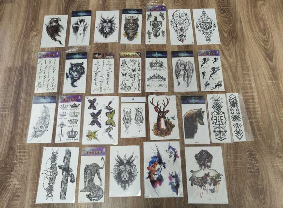 Tatuaje temporare Set 3 Bucăți , aplicare rapida cu apa