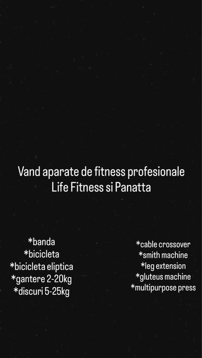 Aparate profesionale PANATTA originale si LifeFitness