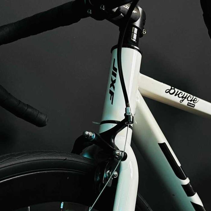 Велосипед JIXF Фикс Fixed Premium plus 19 дюймов белый