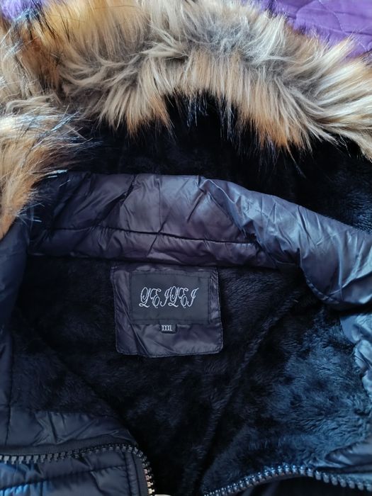 Дамско зимно яке със качулка със пух