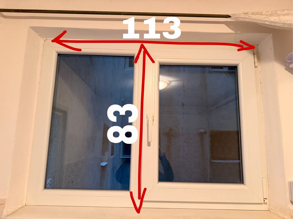 Set 3 Ferestre Termopan PVC Albe - Feronerie Reze (Sticlă 2 foi)