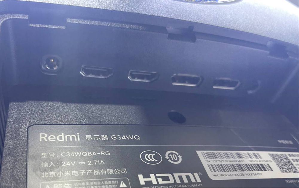 Redmi 34” 180hz 3K VA Curved