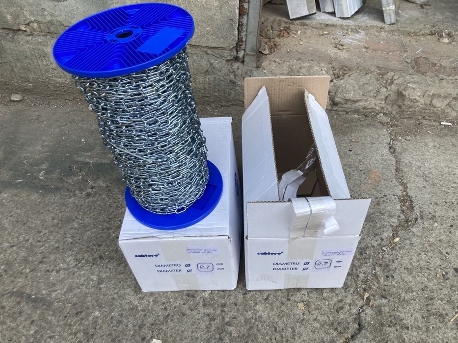 Lant zincat 1,6mm și 2,7mm Rola de 100,150m