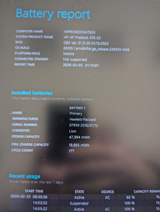 Laptop HP ProBook 470 G5 I7 32GB RAM 500GB SSD 17'