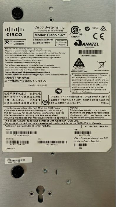 Router Cisco 1921 / K9 V05