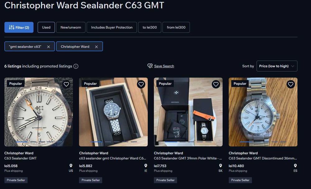 Ceas Christopher Ward C63 Sealander GMT Full Set