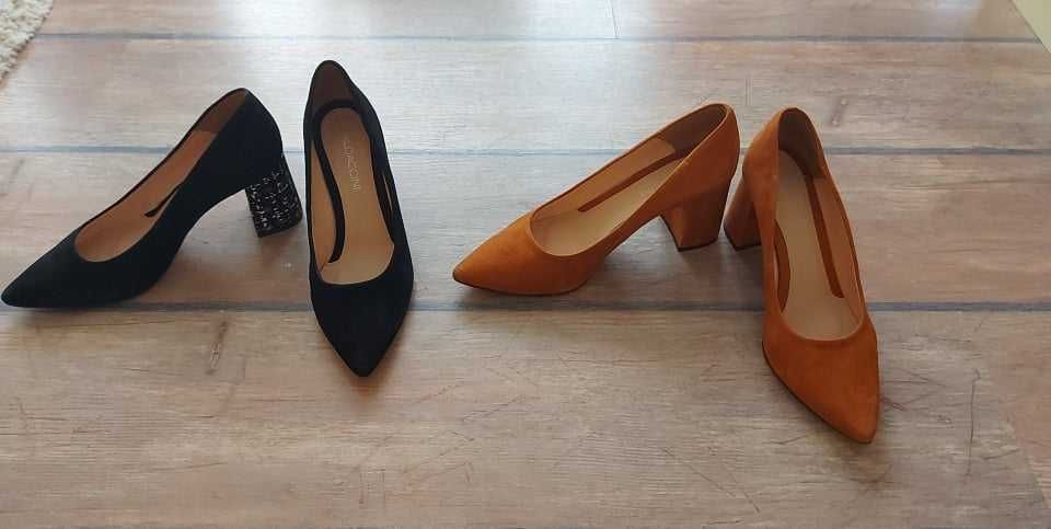 2 броя Естествена кожа велур 38 номер  Маркови обувки