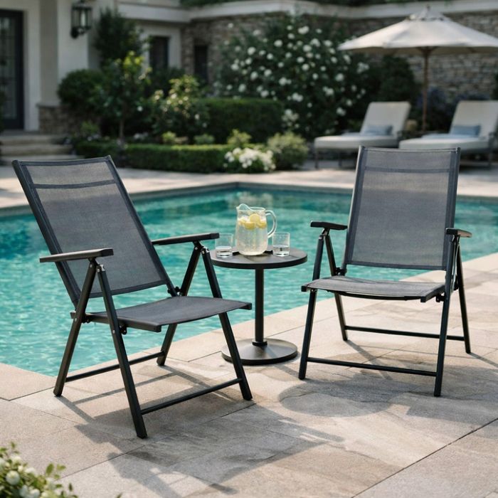 Сгъваем стоманен стол с регулиране на облегалката - издръжливост и еле