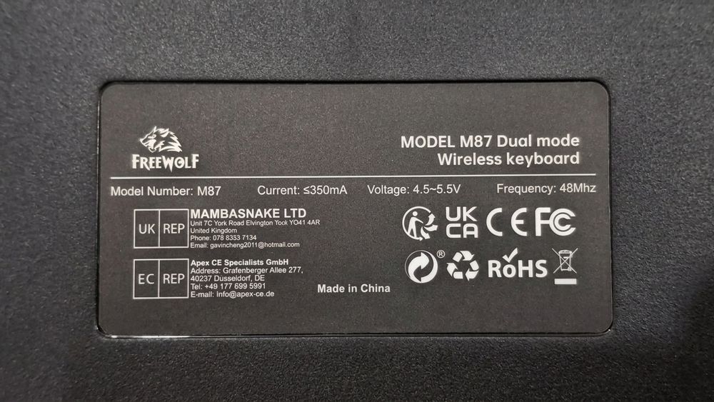 Клавиатура MODEL M87 Dual mode Wireless keyboard