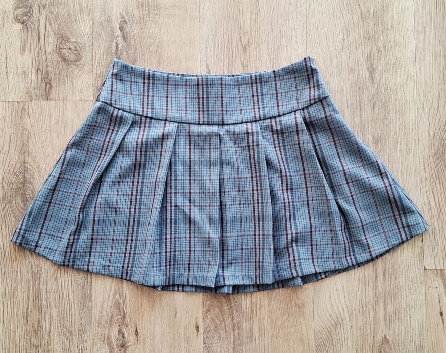 Юбка плесированная клечатая