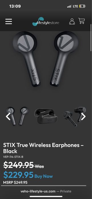 Veho Stix, bluetooth безжични слушалки