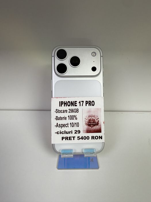 iPhone 17 pro 256GB silver impecabil Kingamanet