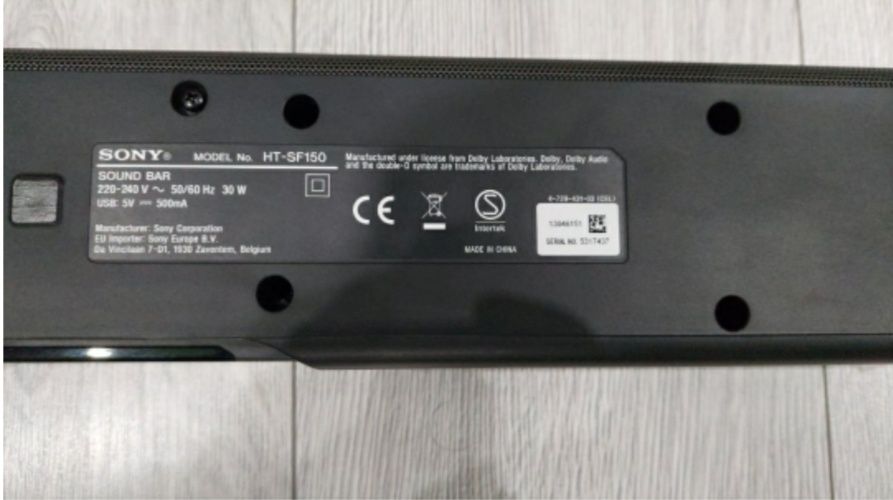 Soundbar HT-SF150, 2 canale,Bass Reflex, 120W, Bluetooth, Negru,Nou!