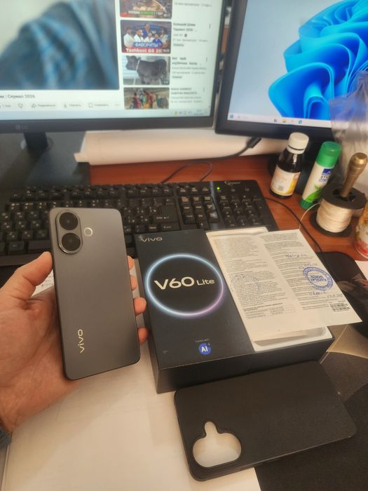 Vivo V60lite 8+8/256gb(2025) 1oylik iwlawi zur aybi yuq tozza telefon