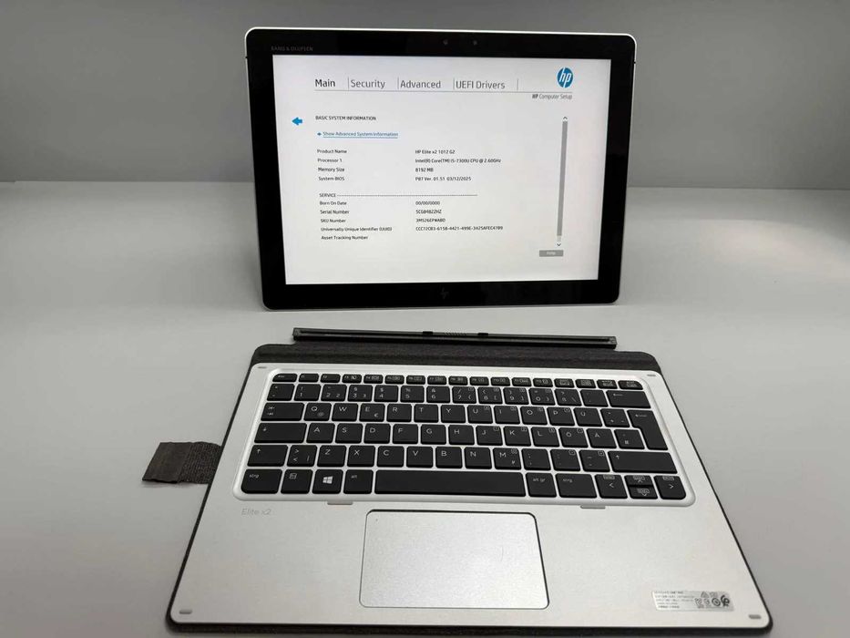 Tableta/Laptop SH HP Elite X2 G2 i5-7300U 8gb RAM NVME 256Gb tastatura