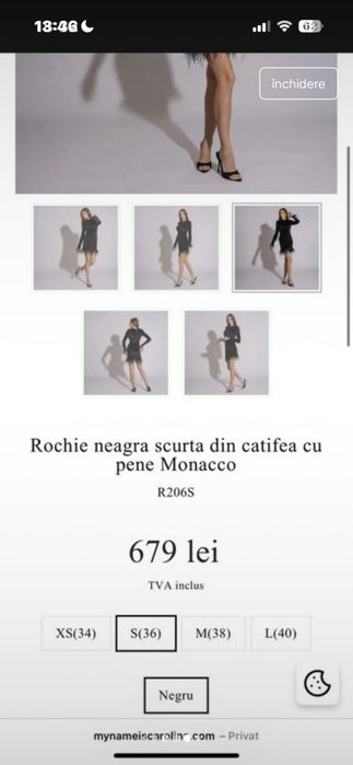 Rochie catifea  Carolina D