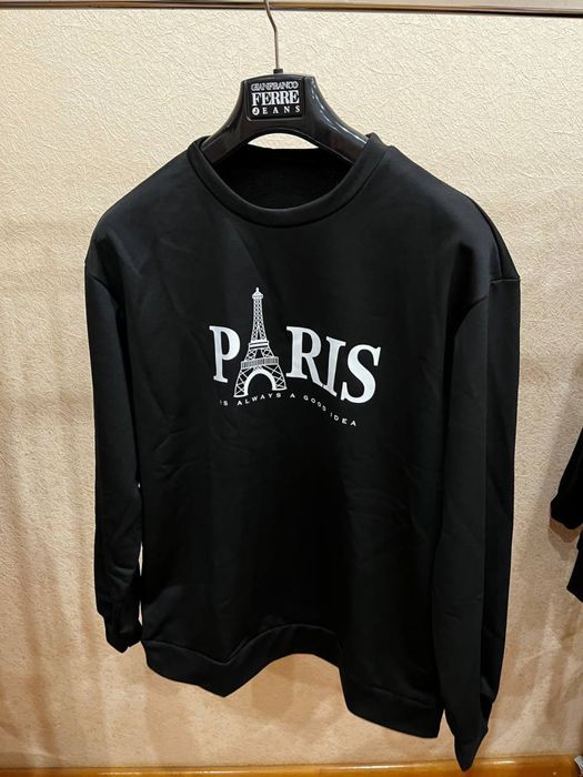 Черная мужская толстовка Paris новая