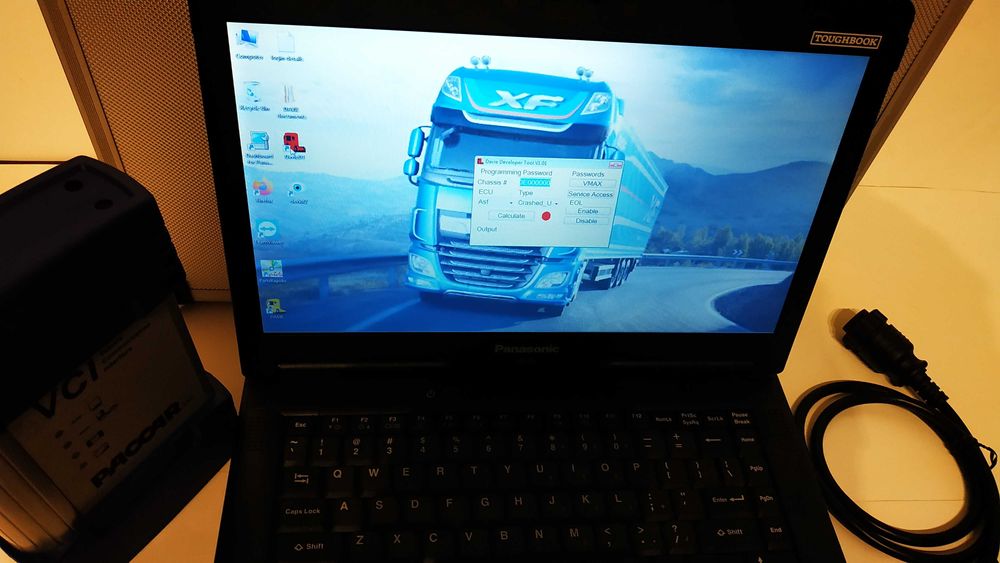 Tester camioane DAF VCI Original + Panasonic full soft