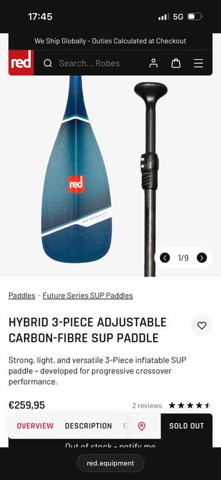 Paddle board SUP Red paddle co RIDE allround 10,6”