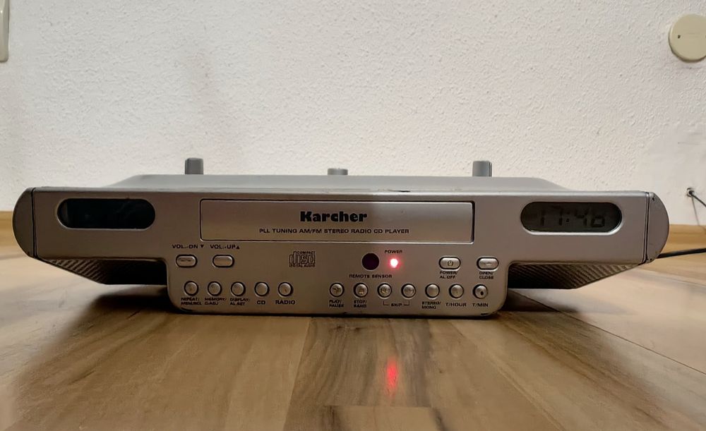 Radio cd cu lampă Karcher AM FM Stereo Radio CD player de bucatarie