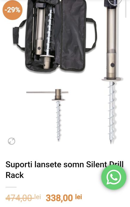 Suport pescuit somn crap Dunăre unicat silent drill