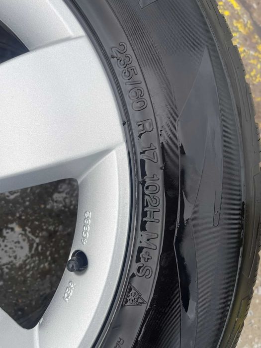 Set jante aliaj R17 Mercedes 5 x 112 cu anvelope de iarna