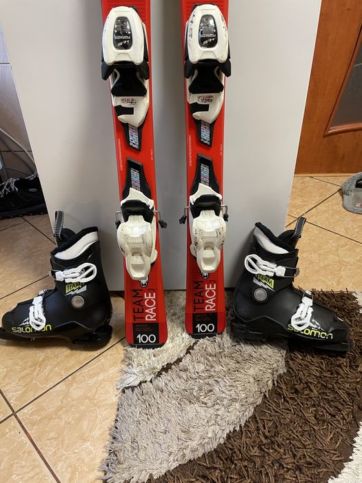 Schiuri  copii 100 cm cu clapari skiuri set