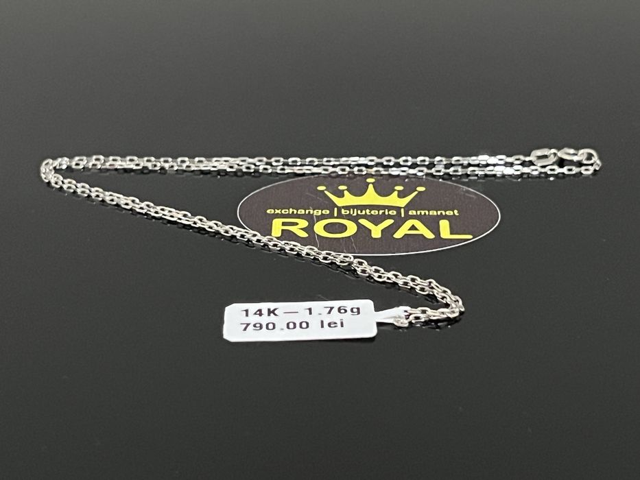 Bijuteria Royal CB : Lant aur alb 14k 585  1,76 gr