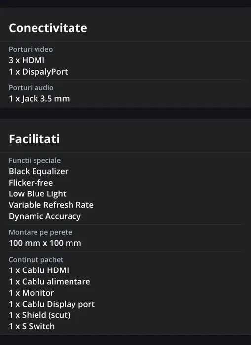 Monitor gaming BenQ Zowie XL2546X, 24", 240Hz
