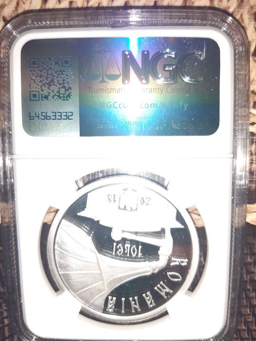 Moneda argint, BNR, Maria Tănase,  NGC, PF 69
