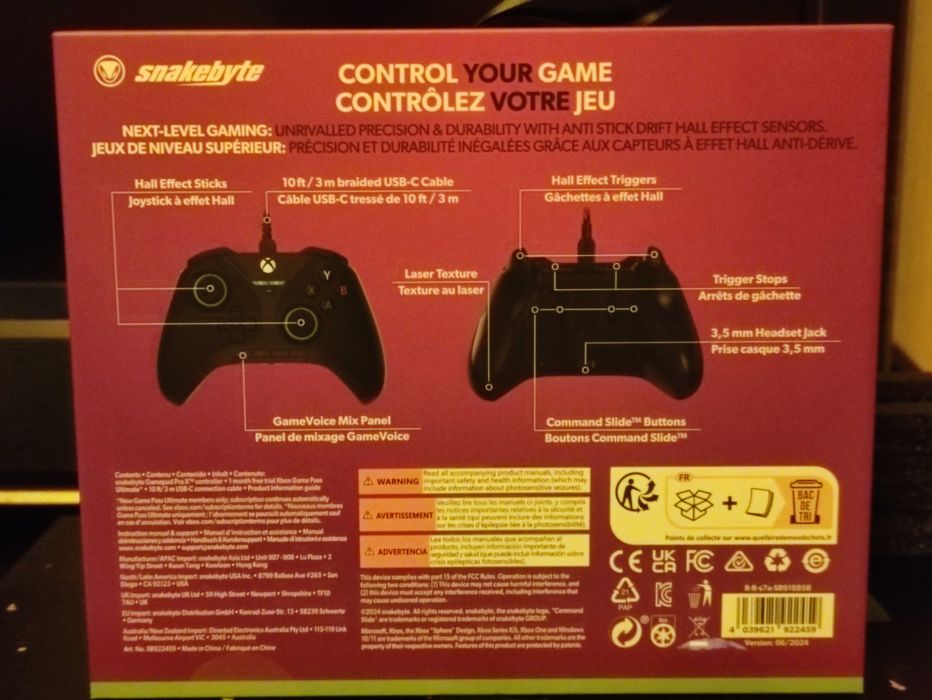 Snakebyte GamePad Pro X Controller Xbox PC Black color