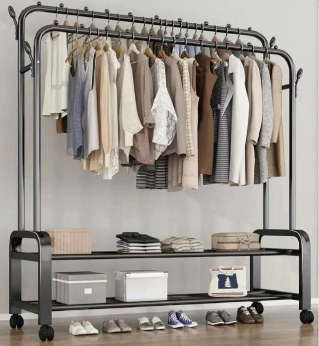 Даставка бесплатная. Двойная вешалка для одежды