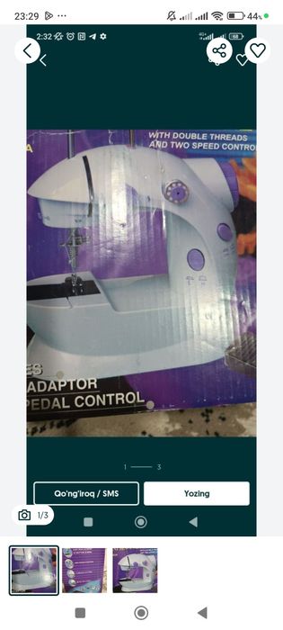 Tikuv mashinasi sotiladi srochno