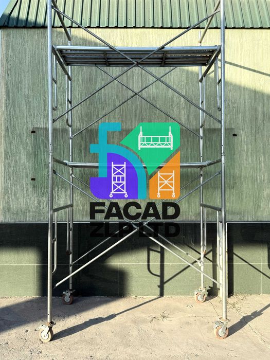 Строительные леса с настилом и баллонами комплект, оцинкованные Китай