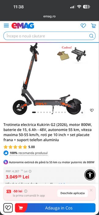 Vand trotineta electrica