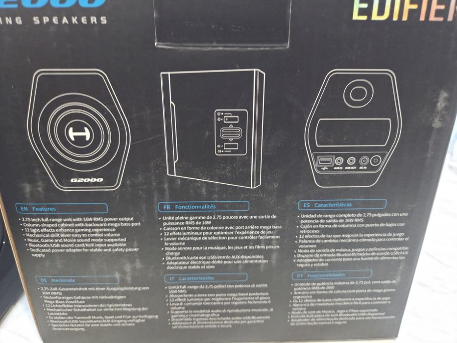 Edifier G2000 RGB Bluetooth – Геймърски активни колонки, като нови