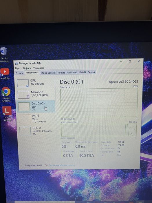 Laptop display 17.3 inch| procesor i5| 8gb ram ddr4| ssd 240gb