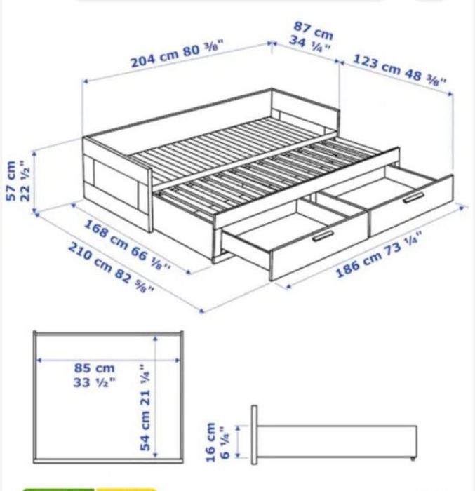 Кровать IKEA Бримнэс, 80x200 см