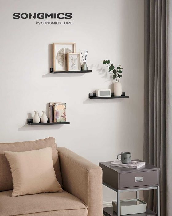 Етажерки за дома в черно 3 по 38см