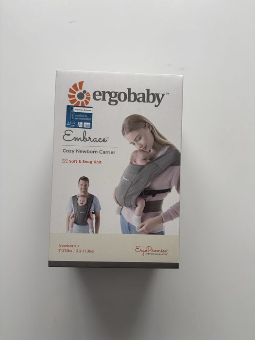 Хибритна ергономична раница за най-малките ERGOBABY EMBRACE ГРАФИТ