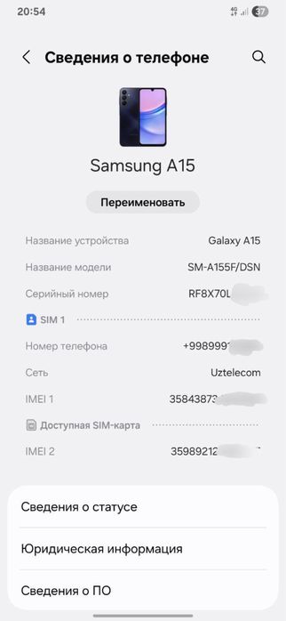 Samsung A15 128gb Ideal Sotiladi Srochnooo!!!