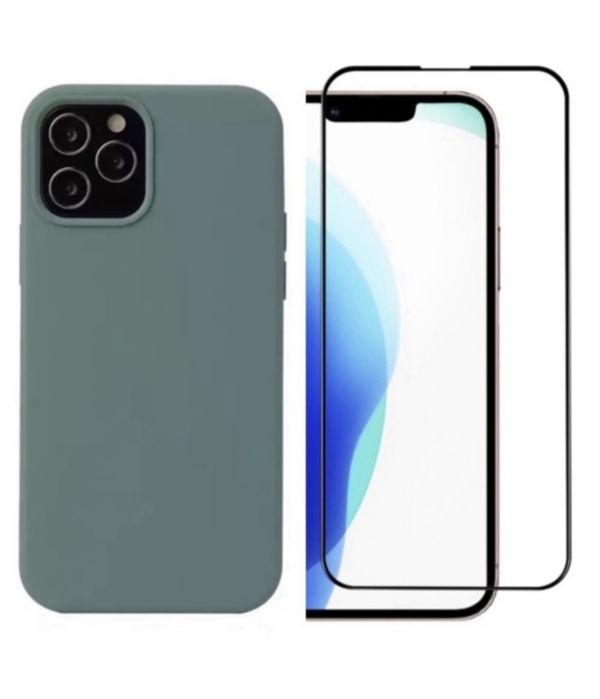 Husa Luxury Catifea +Folie Sticla 21D Iphone 13/14/15/16E PRO MAX PLUS